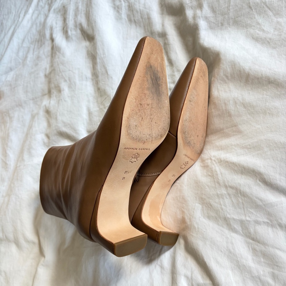 Loeffler Randall // Lennon Brown Leather Ankle Boots - Picture 9 of 10